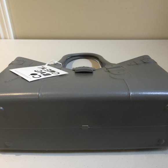 Great Bag Co Designer Robert Verdi Rubber Tote Hand Bag Purse Steel Grey - Picture 5 of 13